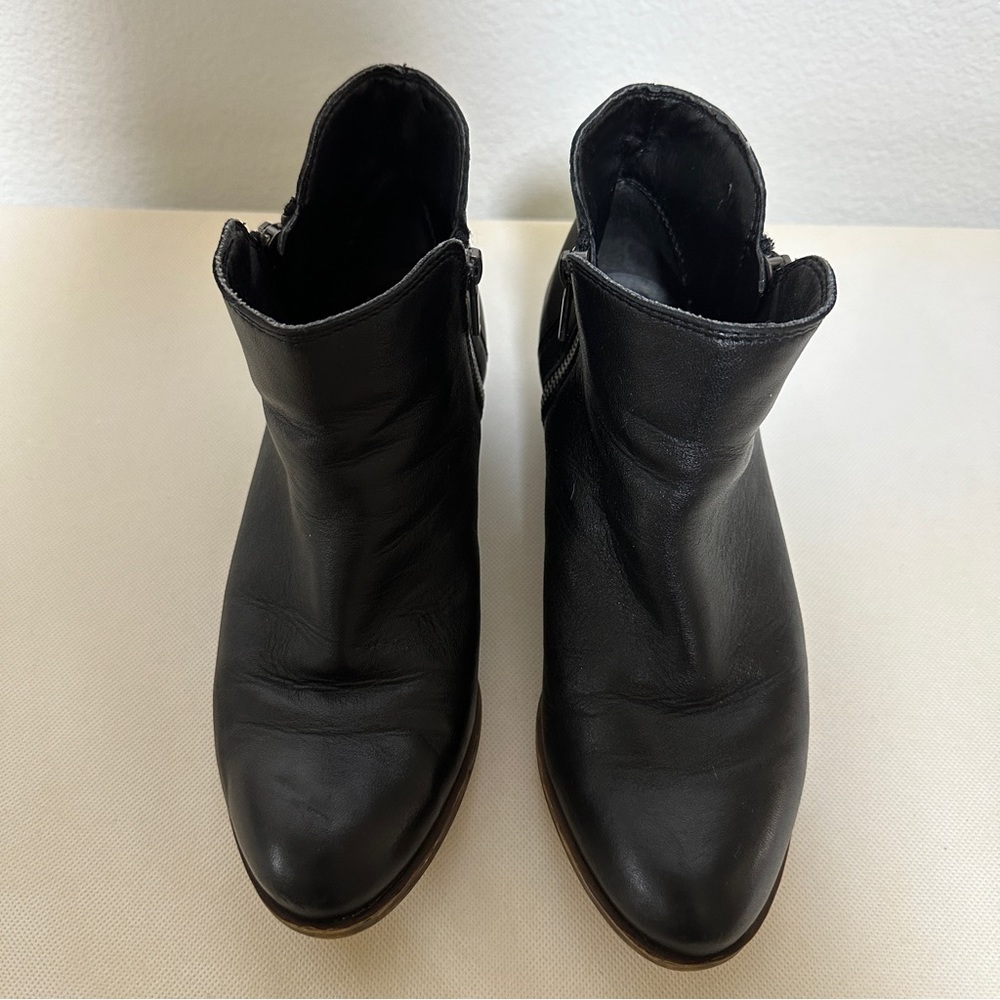 Lucky Brand Basel Leather  Booties Black Size 7